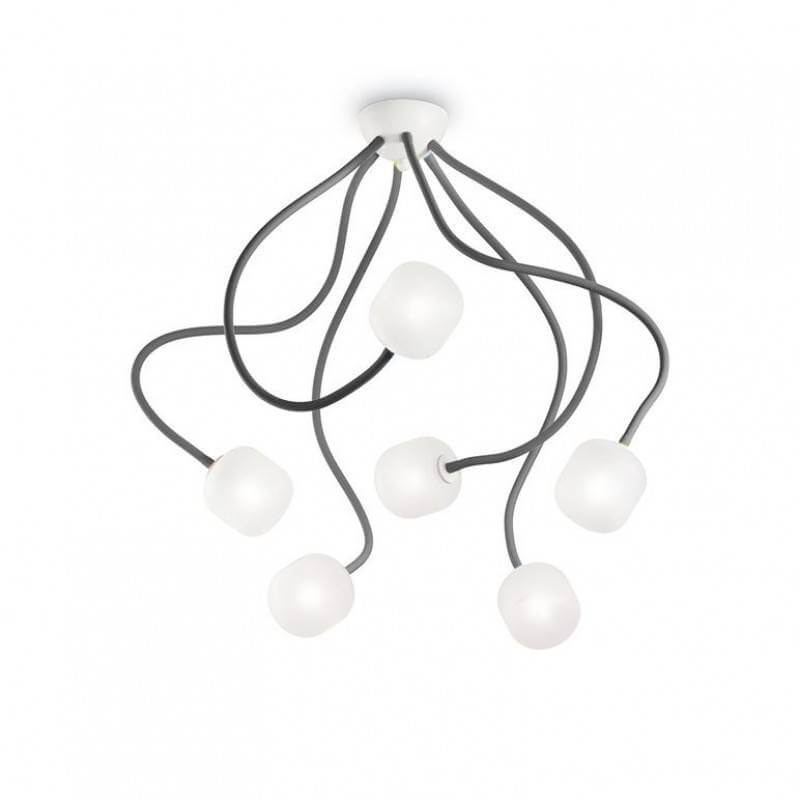 Потолочная люстра Ideal Lux Octopus PL6 Nero 174952