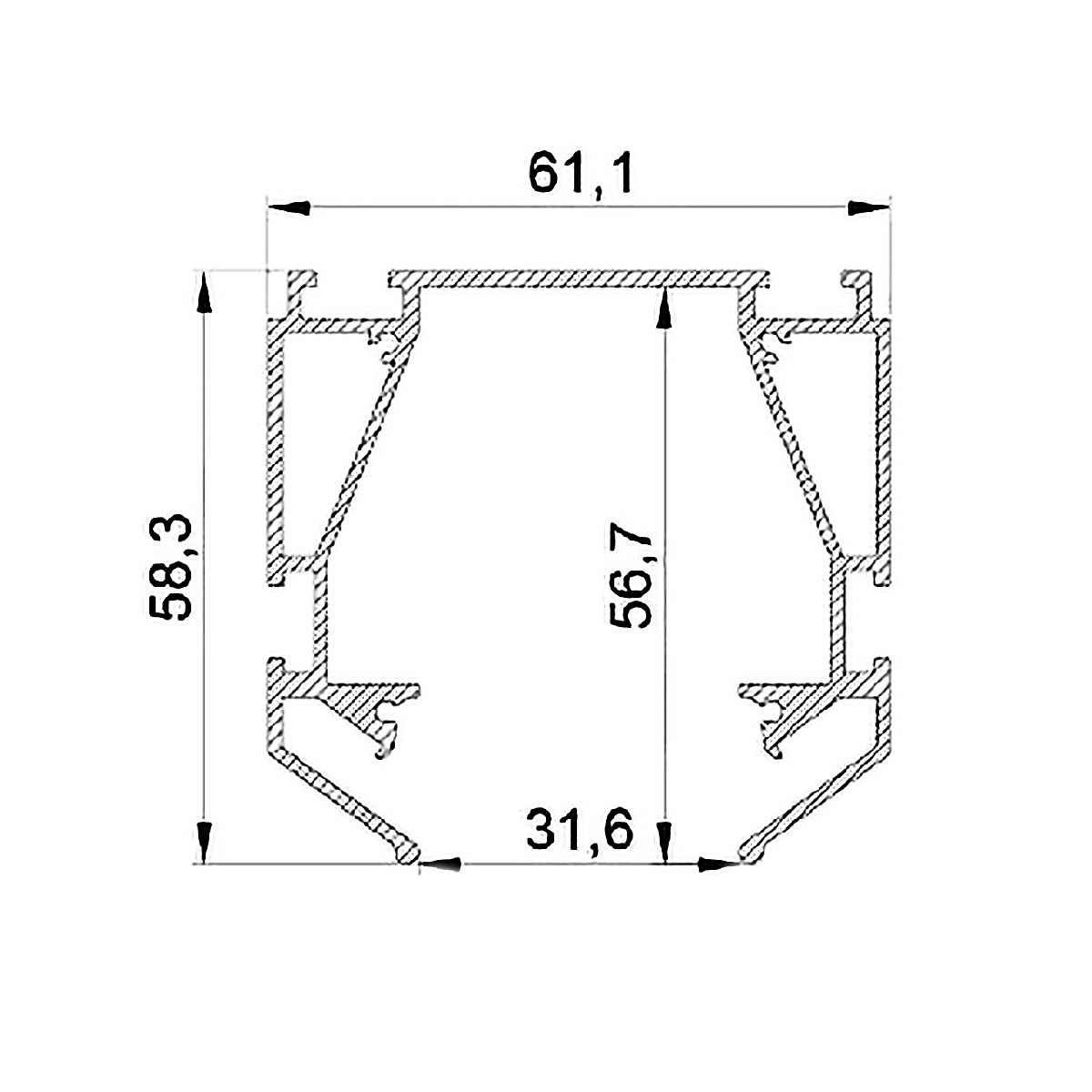 Профиль IMEX Smart line IL.0050.3400-2-AL
