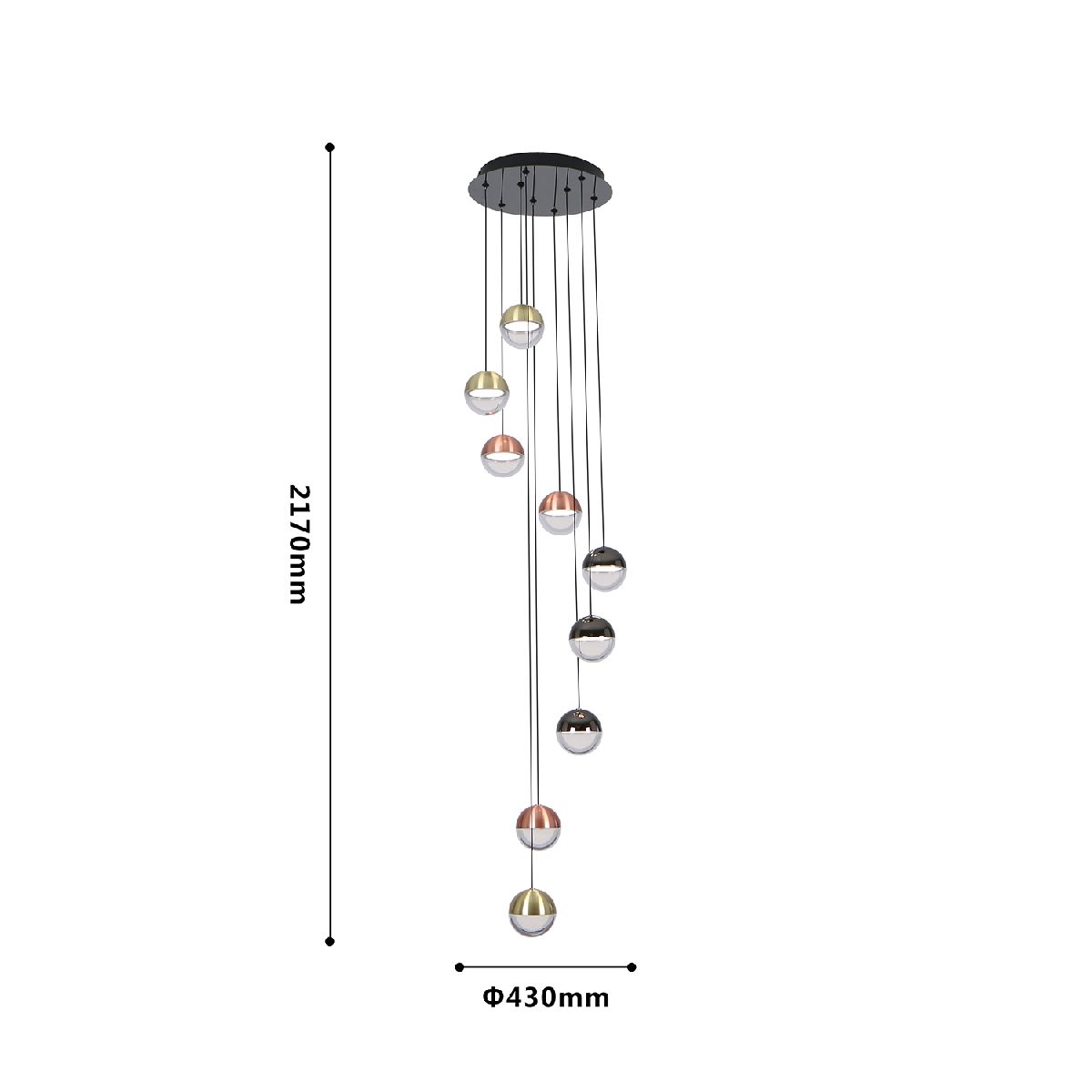 Каскадная люстра Favourite Luna 4371-9P