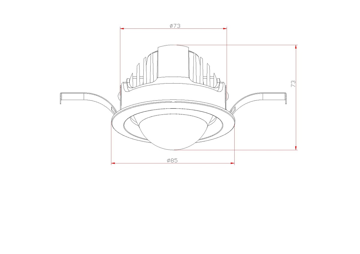 Встраиваемый светодиодный светильник Fiberli 100104Е75(W) 12130401