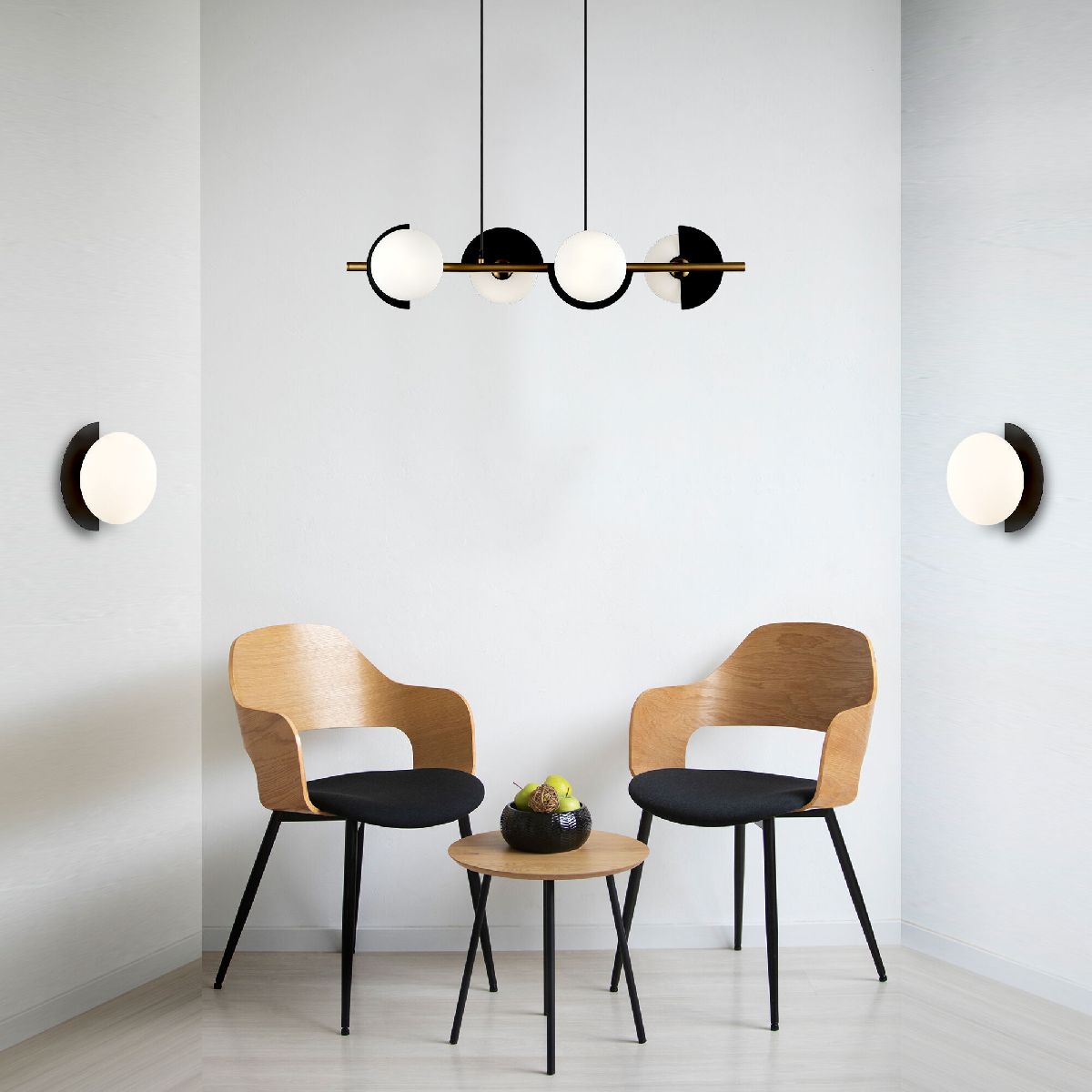 Подвесная люстра Eurosvet Moity 70149/4 черный/латунь Smart a064820