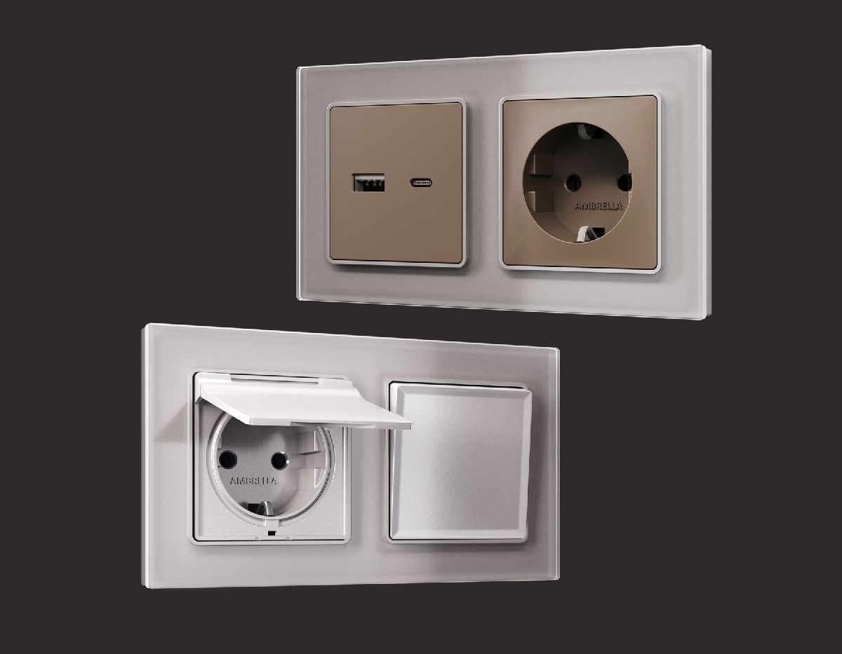 Рамка пятиместная Ambrella Volt Platos AF330505