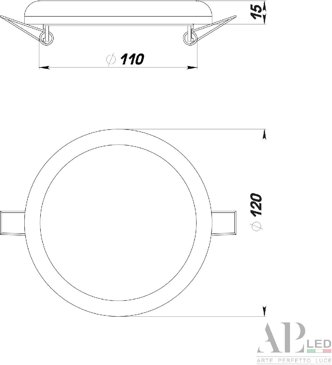 Встраиваемый светильник Arte Perfetto Luce Ingrid 3322.FAP222R/18W/4K