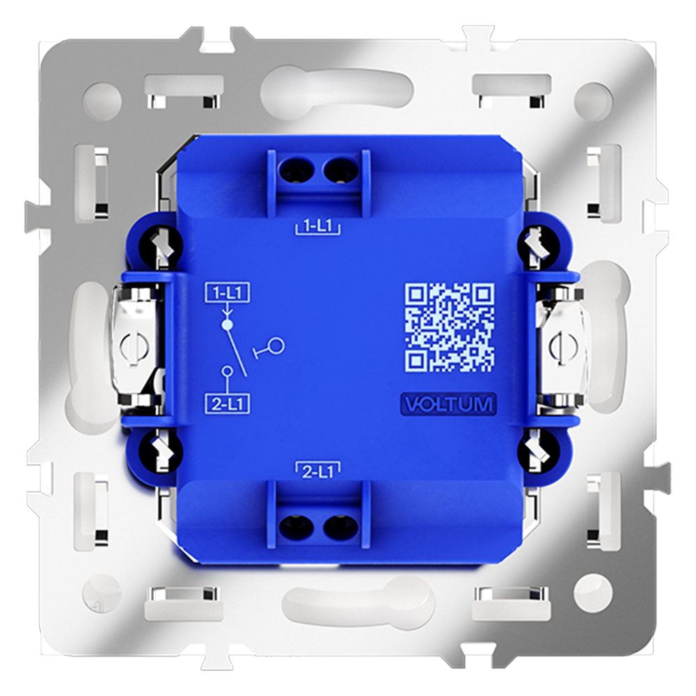 Выключатель одноклавишный Voltum S70 VLS010101 (белый глянцевый)