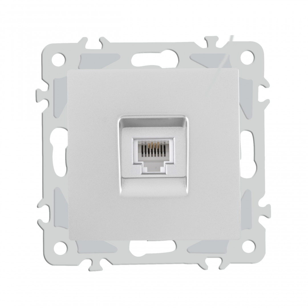 Розетка телефонная RJ11 Arte Milano 206.51-1.silver