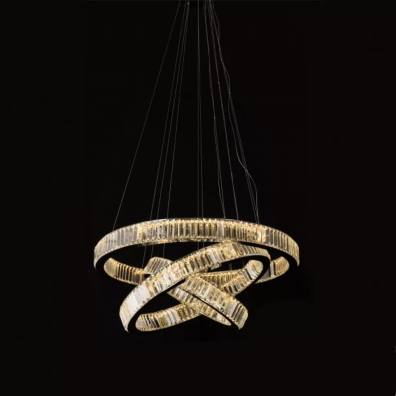 Подвесная люстра iLedex Woodstock 10920P/3-70W-3000K (8/6/4) GL-CL