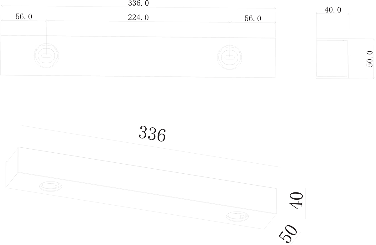 Основание для накладного светильника Donolux DL18629/2Kit W Dim