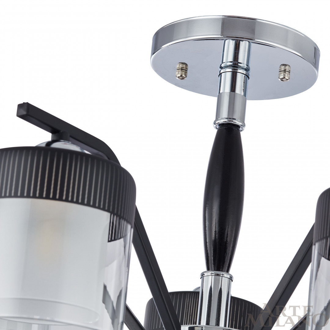 Люстра на штанге Arte Milano Napoli 332646/5 CR+BK