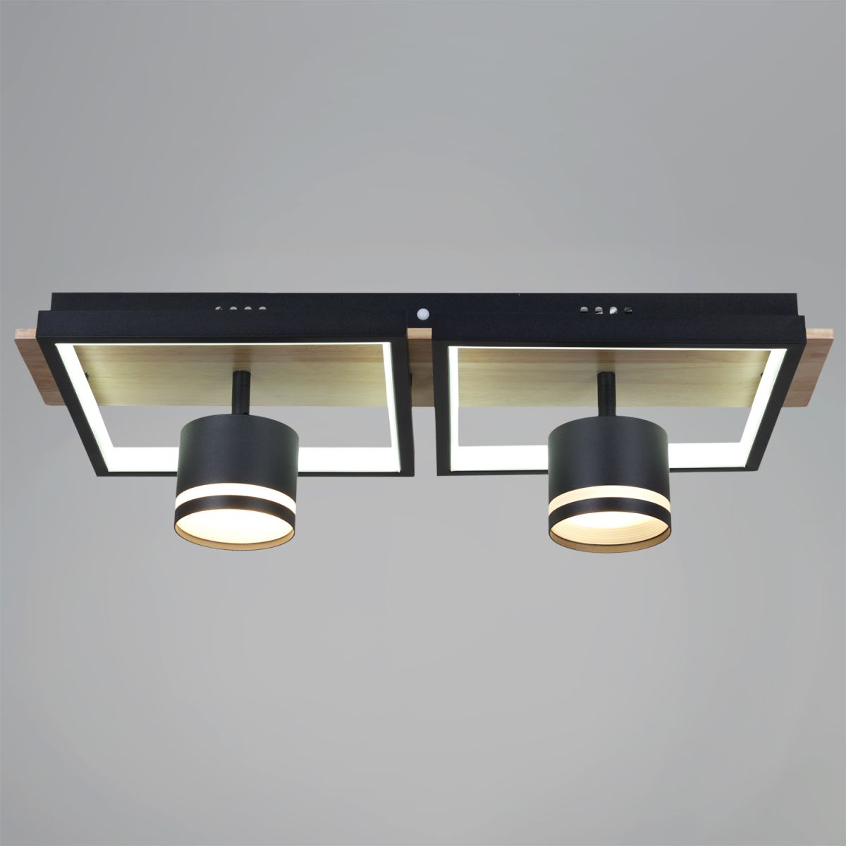 Потолочный светильник Reluce 19560-0.3-2+2 BK+WOOD