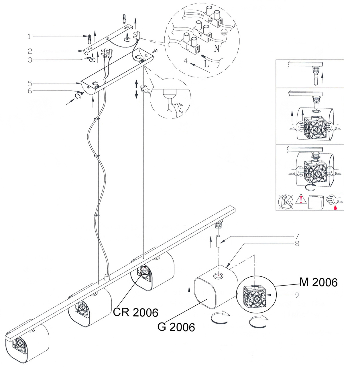 Подвесной светильник Odeon Light Forta 2006/4