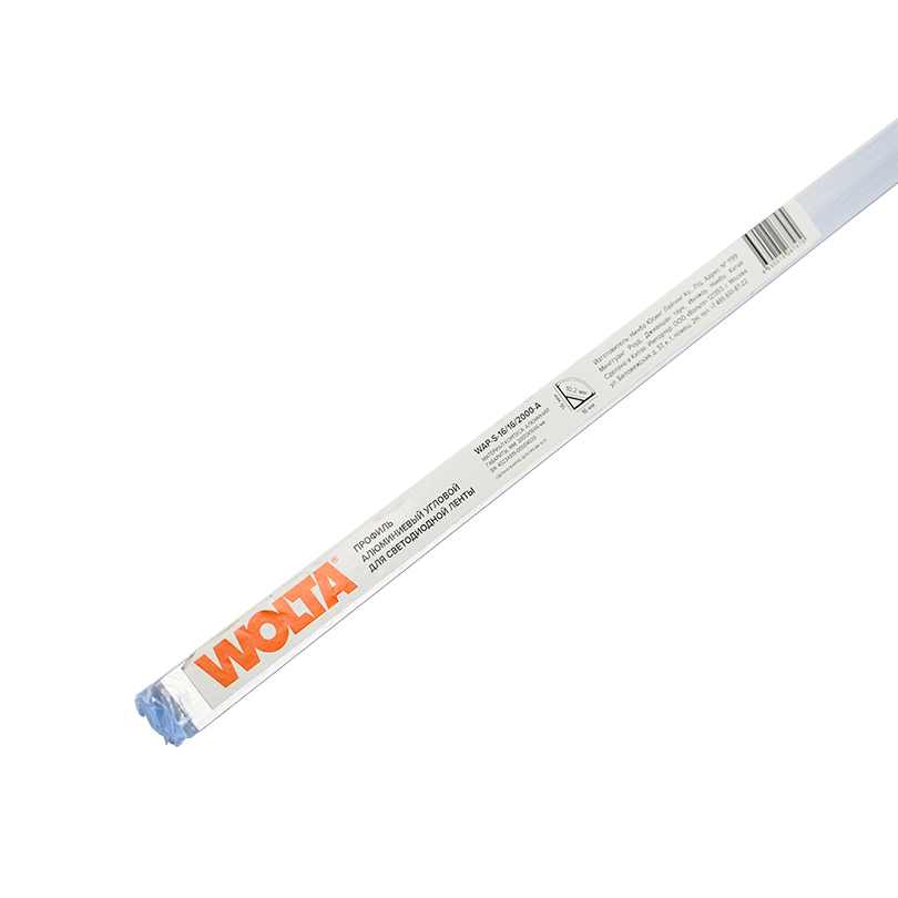 Профиль алюминиевый угловой накладной Wolta WAP-S-16/16/2000-A