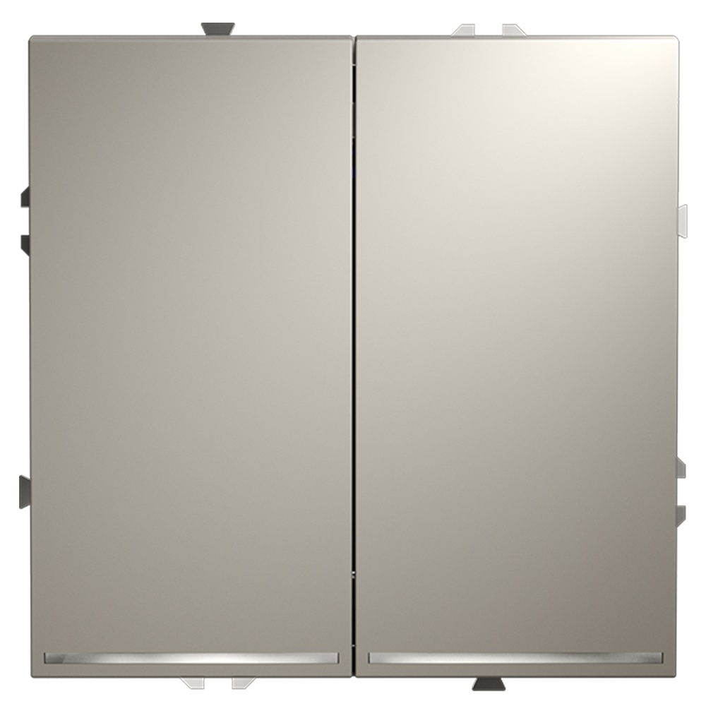 Выключатель двухклавишный с подсветкой Voltum S70 VLS020203 (кашемир)