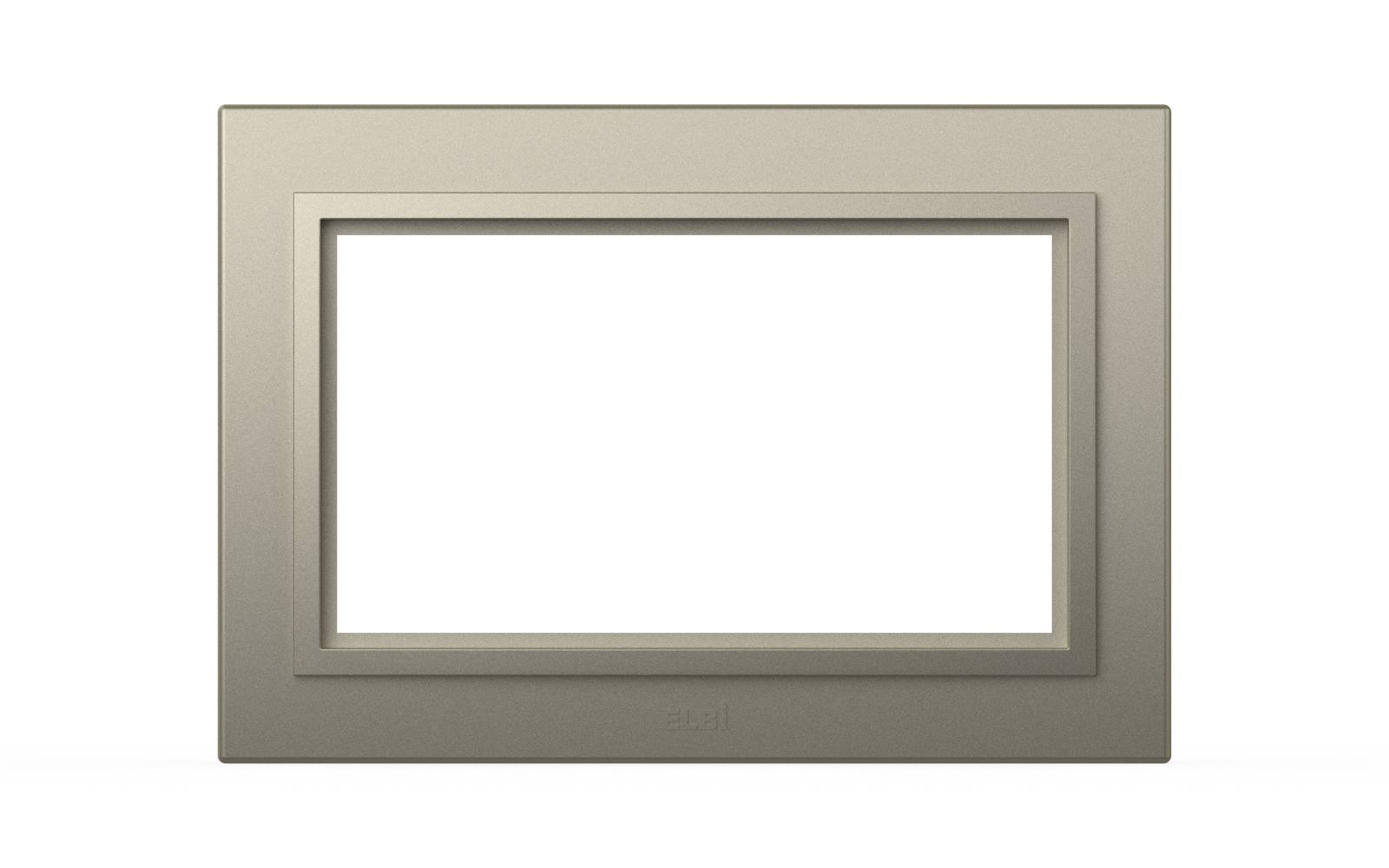 Рамка для двухместной розетки с заземлением ELBI Zena 608-011400-907