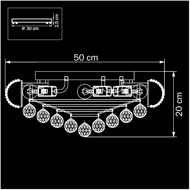 Потолочный светильник Osgona Monile 704092