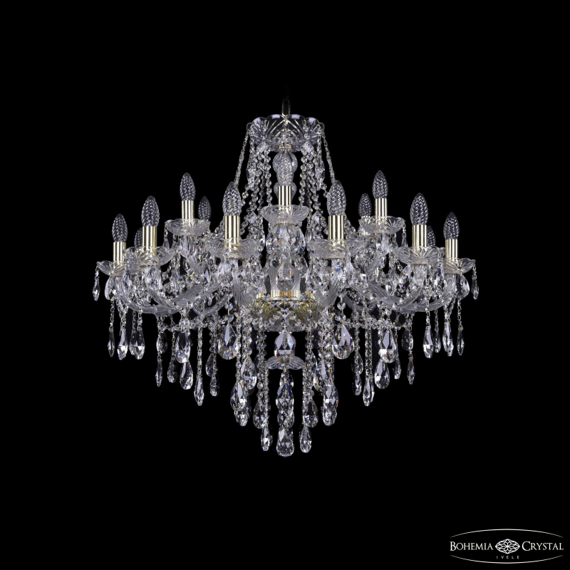 Подвесная люстра Bohemia Ivele Crystal 1415/12+6/300 G