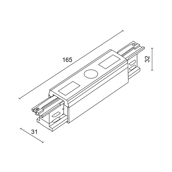 Коннектор прямой Ledron АВД-5102-220V Black 00000005463