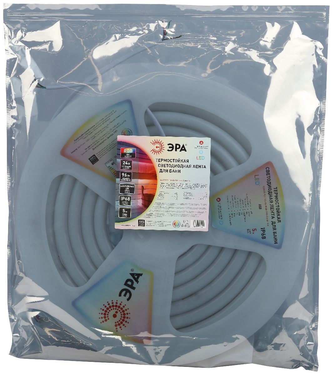 Светодиодная лента Эра LS3030-9,6-120-24-RGB-IP68-3 year-5m Б0062310
