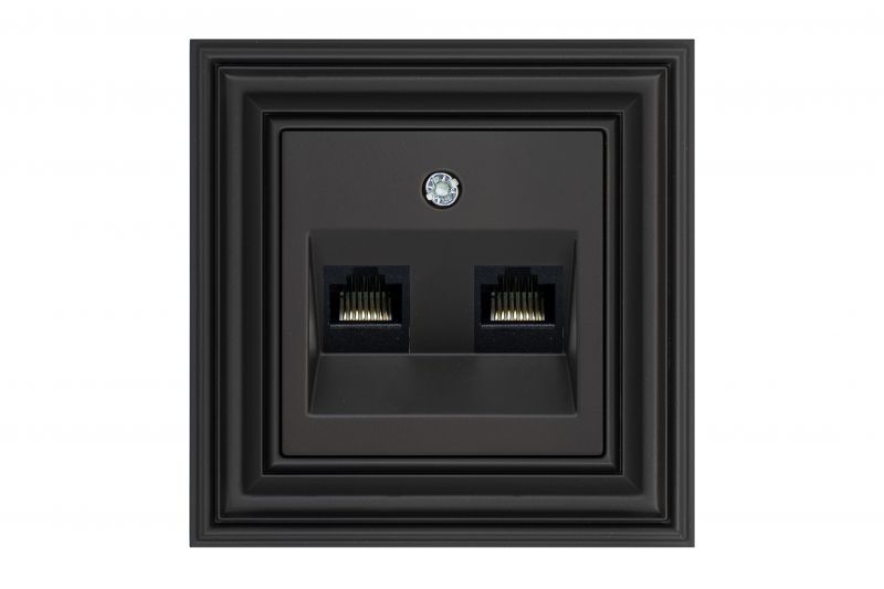 Розетка компьютерная (2хRJ45) Liregus Retro 29-236