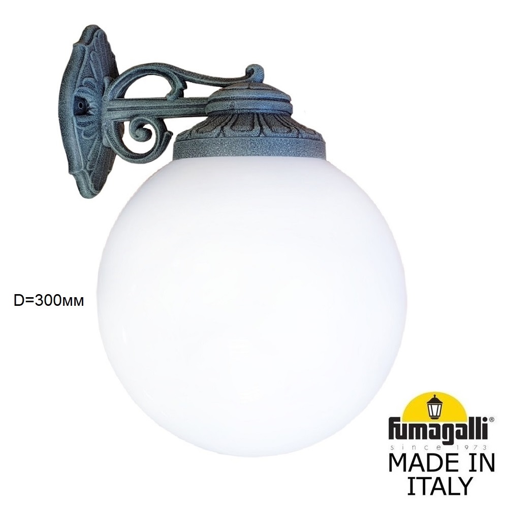 Уличный настенный светильник шар Fumagalli Globe 300 G30.131.000.VYF1RDN