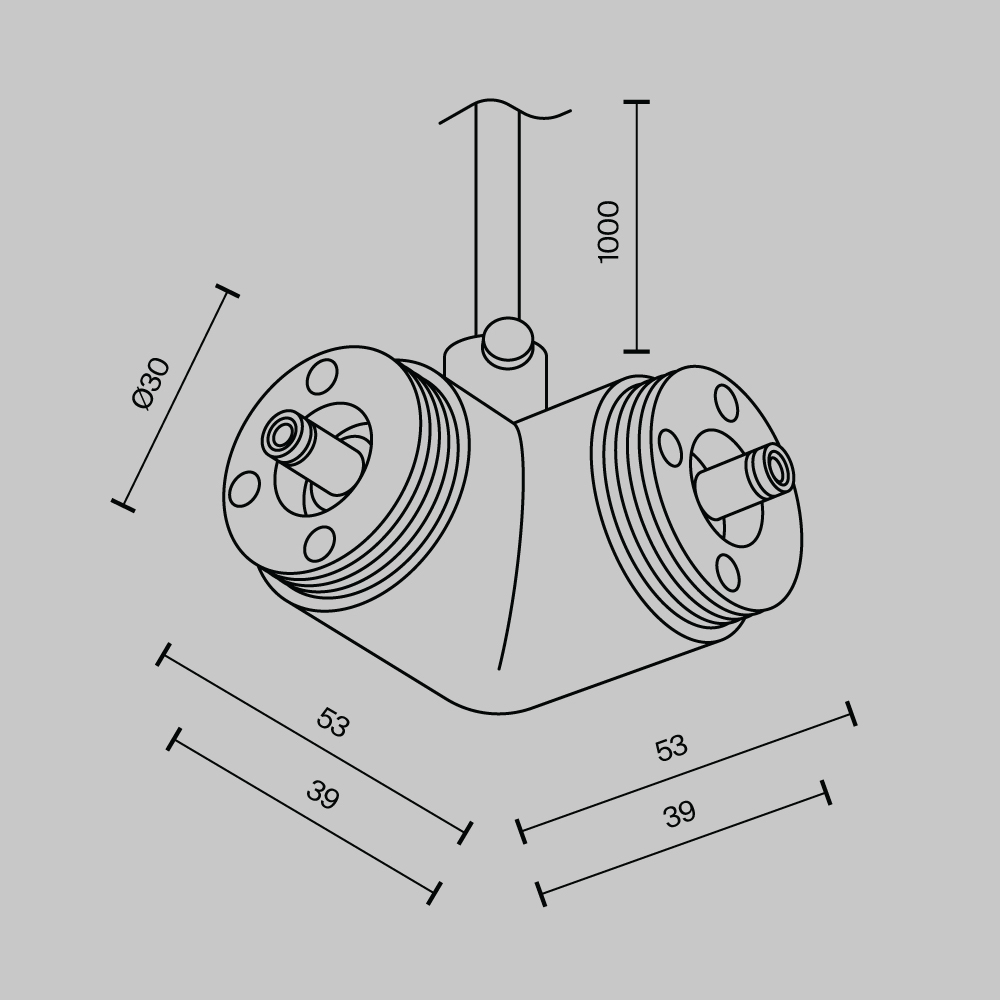 Угловой коннектор с вводом питания Maytoni Shelf CA014LC-P-B