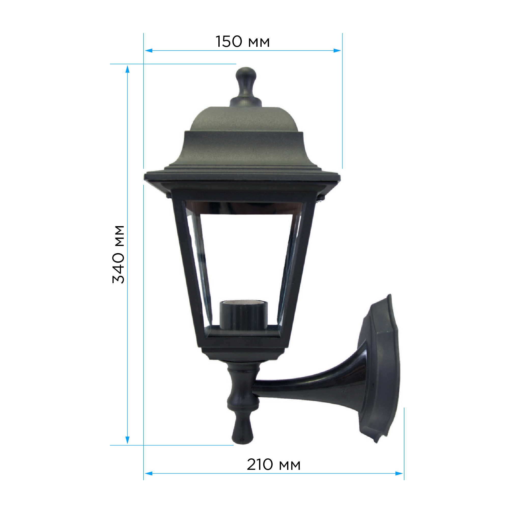 Уличный настенный светильник Apeyron Леда 11-11ЧЕР