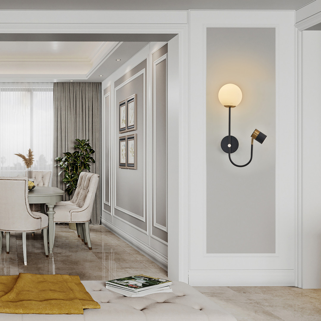 Бра Arte Milano Ferrara 274802/1+1B BK/GD