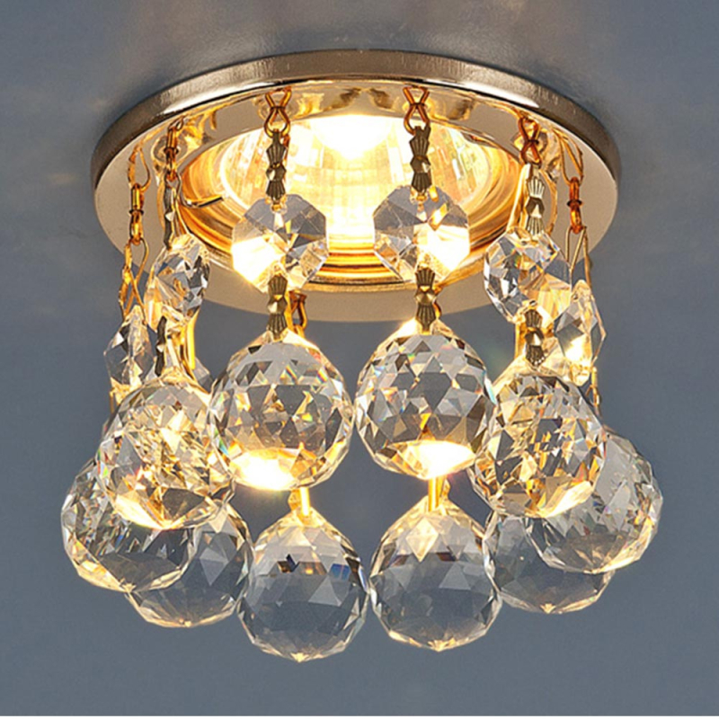 Встраиваемый светильник Elektrostandard 2051 MR16 GD/CL золото/прозрачный 4690389029387