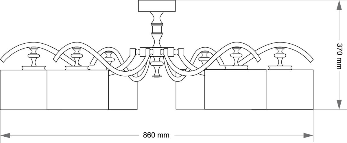Потолочная люстра Kutek Averno AVE-PL-6(N/A)