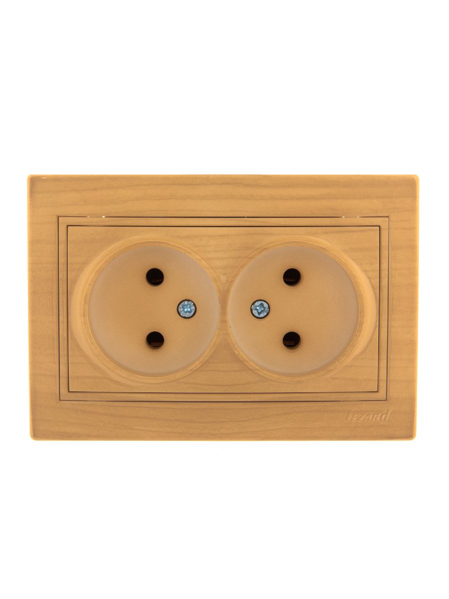 Розетка двойная б/з Lezard Mira 701-4747-128