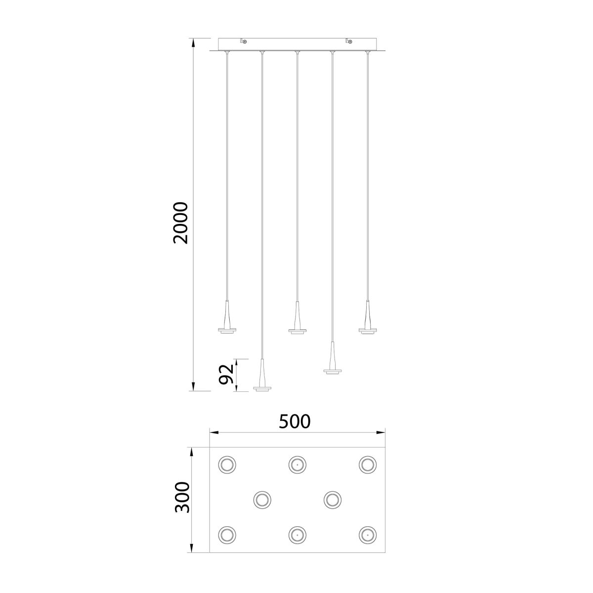 Каскадная люстра Mantra Andromeda 8934