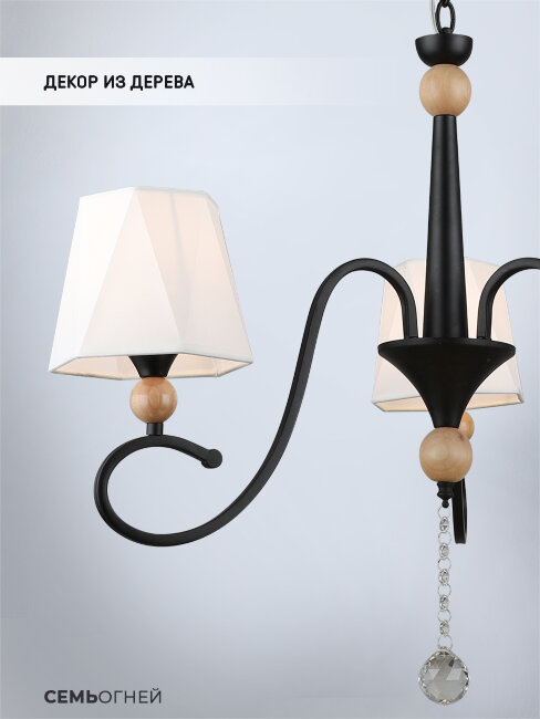 Подвесная люстра Wedo Light Shanita WD3590/3P-BK-WT