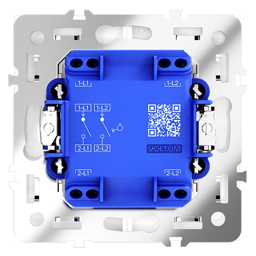Выключатель с самовозвратом двухклавишный Voltum S70 VLS020602 (белый матовый)
