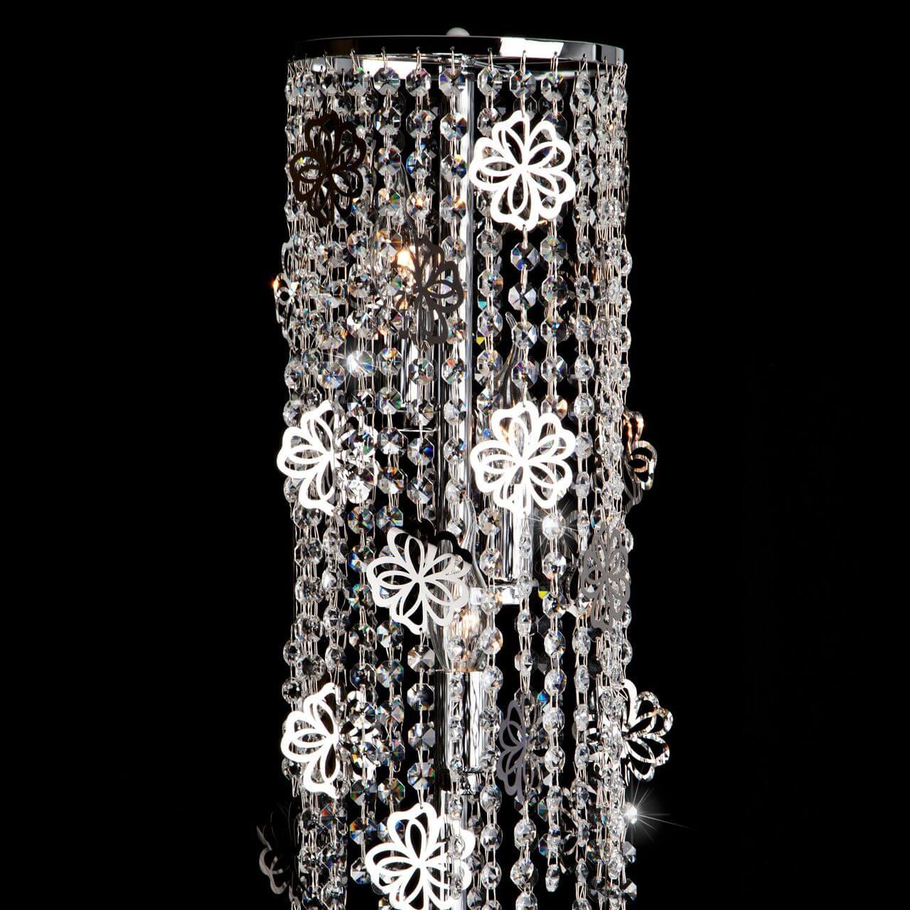 Торшер Eurosvet Flower 01070/3 хром/прозрачный хрусталь Strotskis