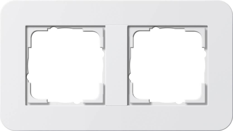 Рамка 2-постовая Gira E3 белый глянцевый 0212410