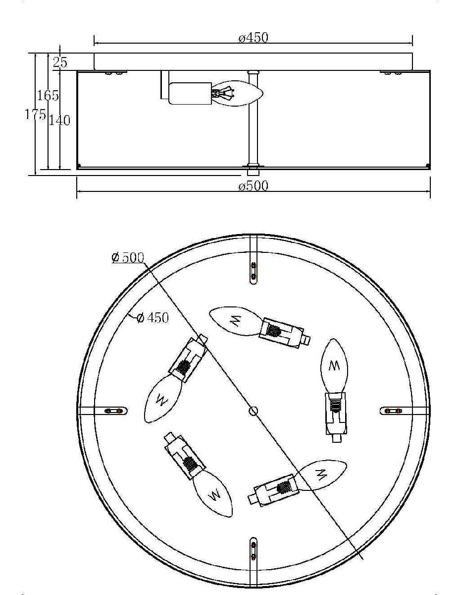 Потолочный светильник Maytoni Ripple MOD096CL-05G
