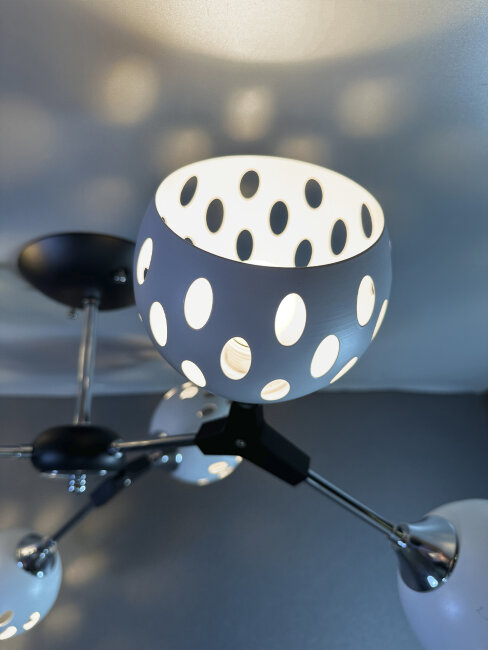 Люстра на штанге Wedo Light Berta WD3564/6C-BK-CR-WT