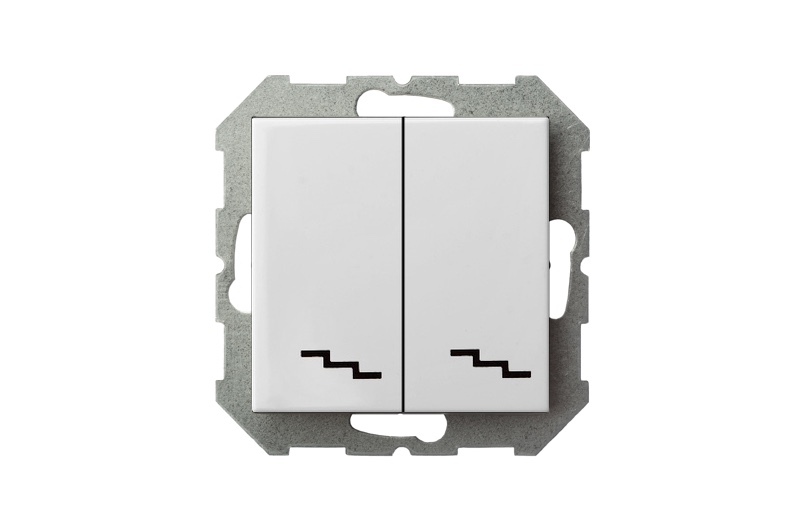 Переключатель двухклавишный Liregus Epsilon 28-010