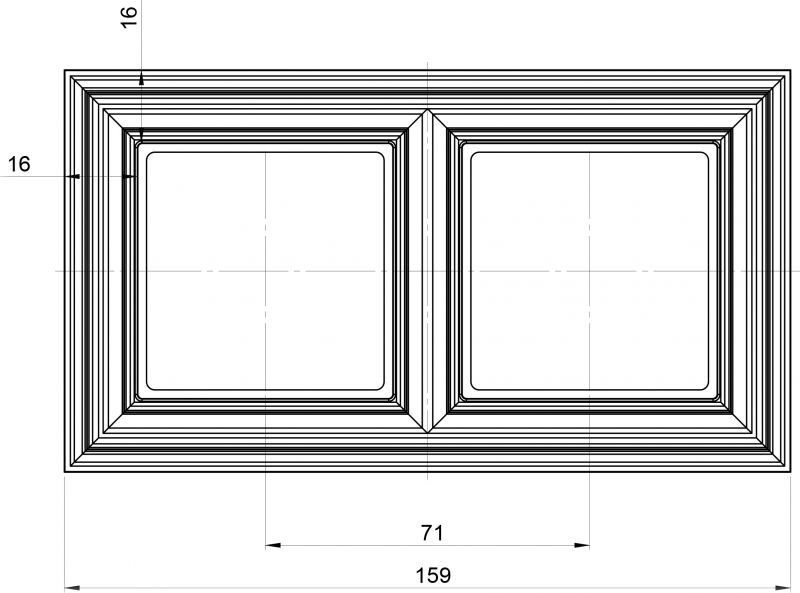Рамка на 2 поста Liregus Retro 29-244
