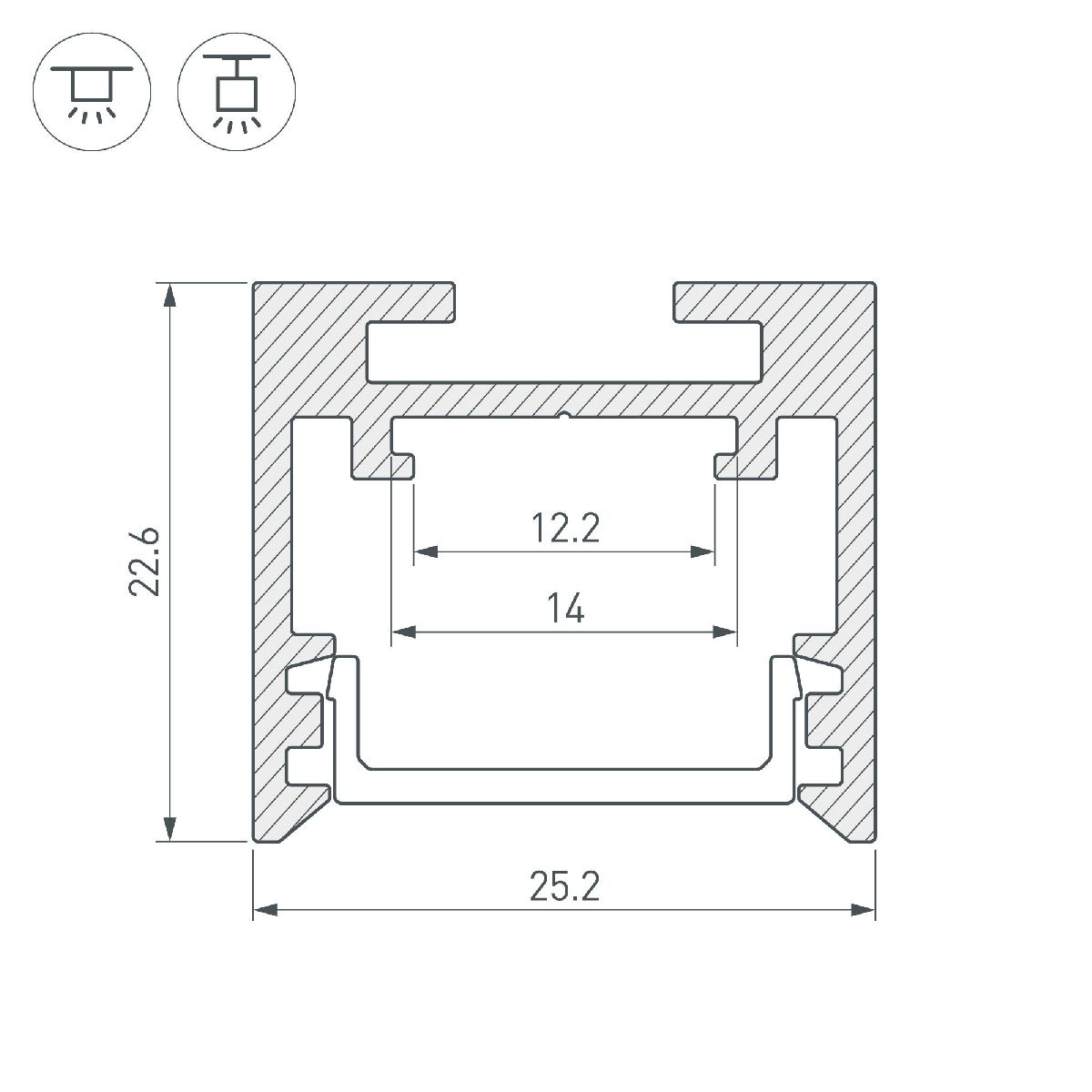 Профиль Arlight SL-LINE-2522-2500 WHITE 043110