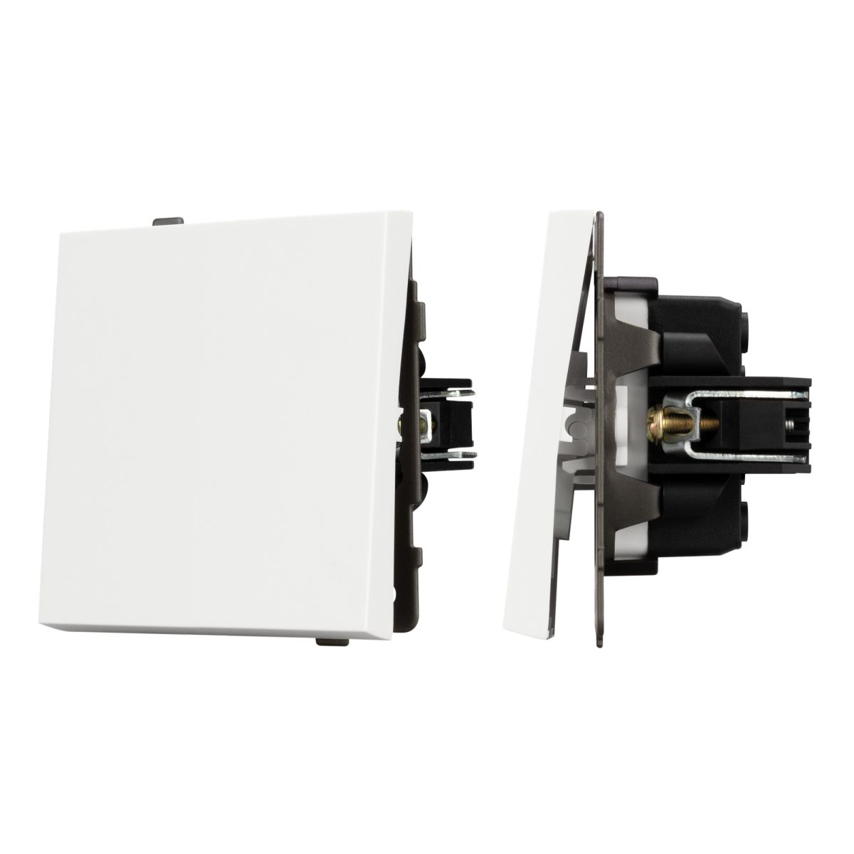 Механизм выключателя одноклавишный перекрёстный Arlight SWT-TENDO-MKX1-PL-WH (230V, 10A) 054054