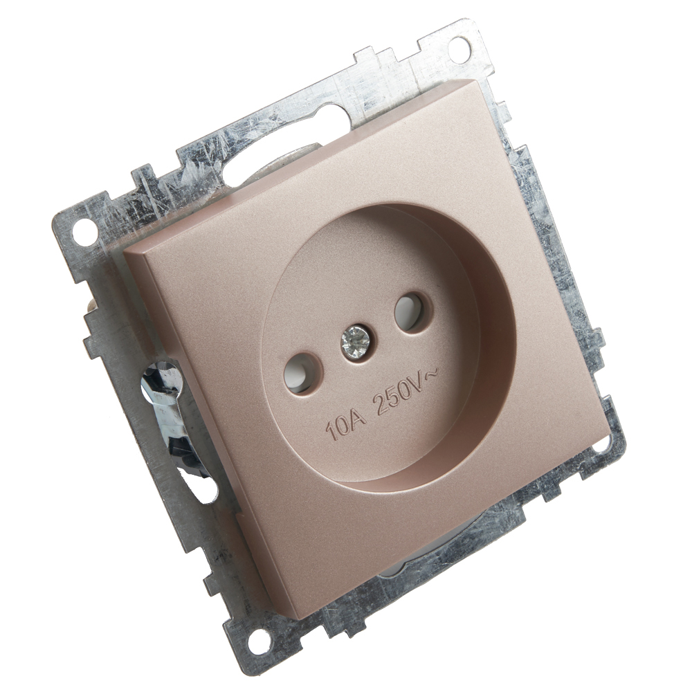 Розетка 1-местная б/з с защитной шторкой Stekker Катрин 39595