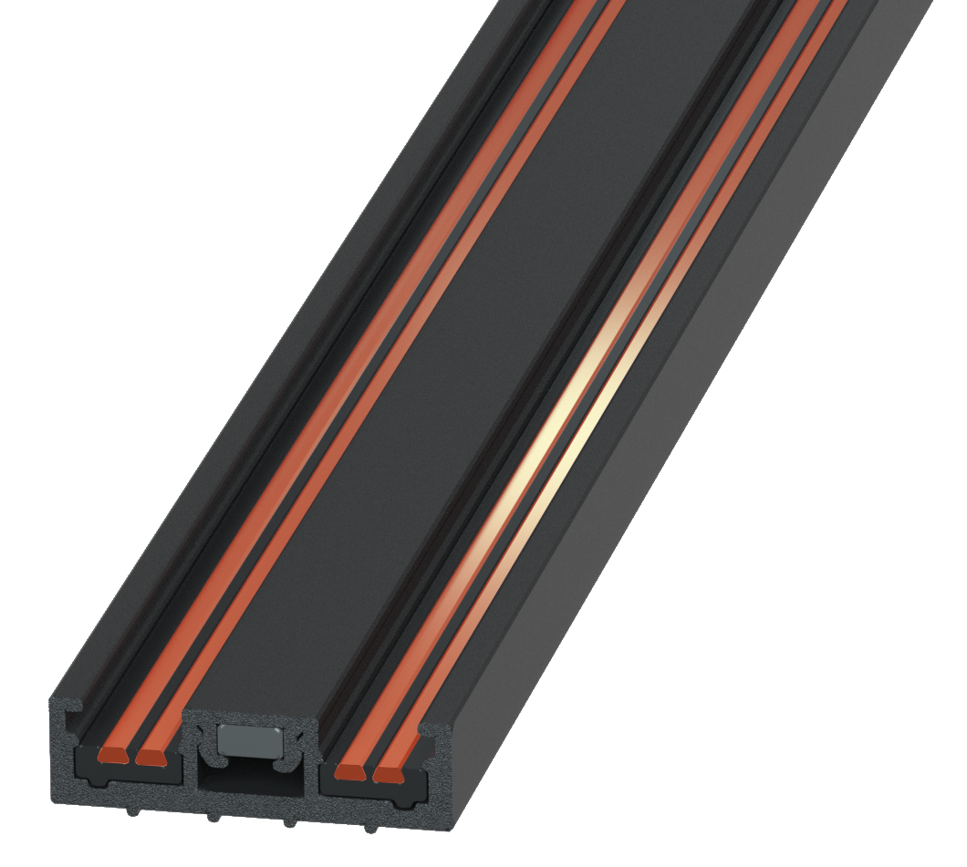 Ультратонкий накладной магнитный шинопровод iLedex Vision 4825-25/7-1000-BK