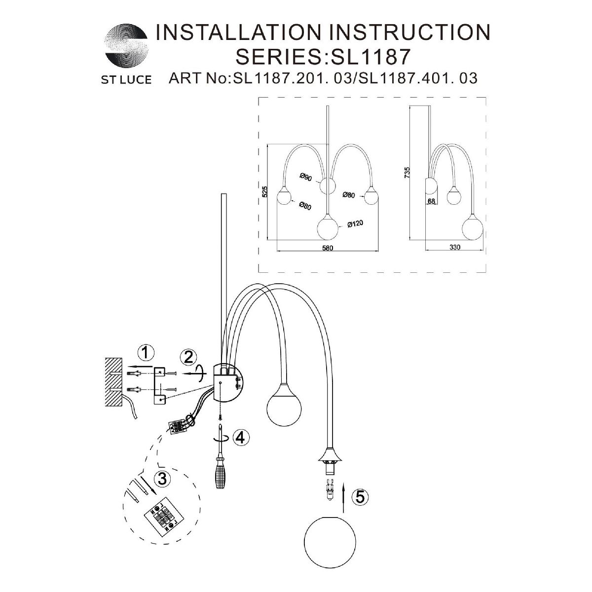 Бра ST Luce Vive SL1187.401.03