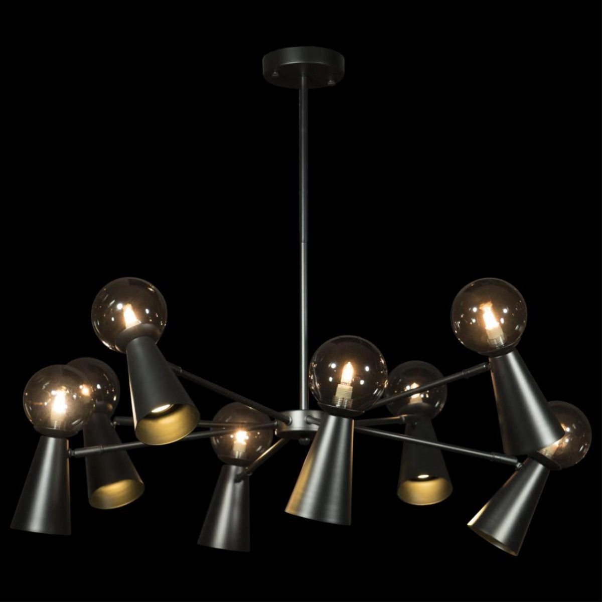Люстра на штанге Loft IT Halley 10046/8 Black