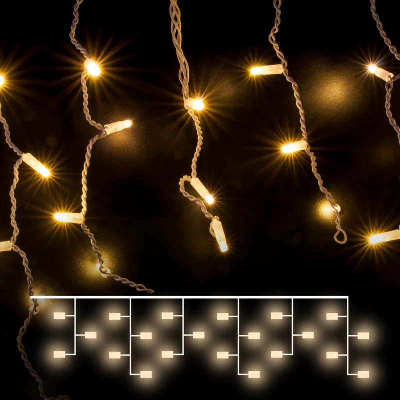 Гирлянда бахрома Eurosvet 100-101 теплый белый 3*0,6 м IP65