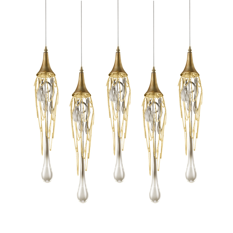 Подвесной светильник Delight Collection Goddess Tears P68009L-5 gold