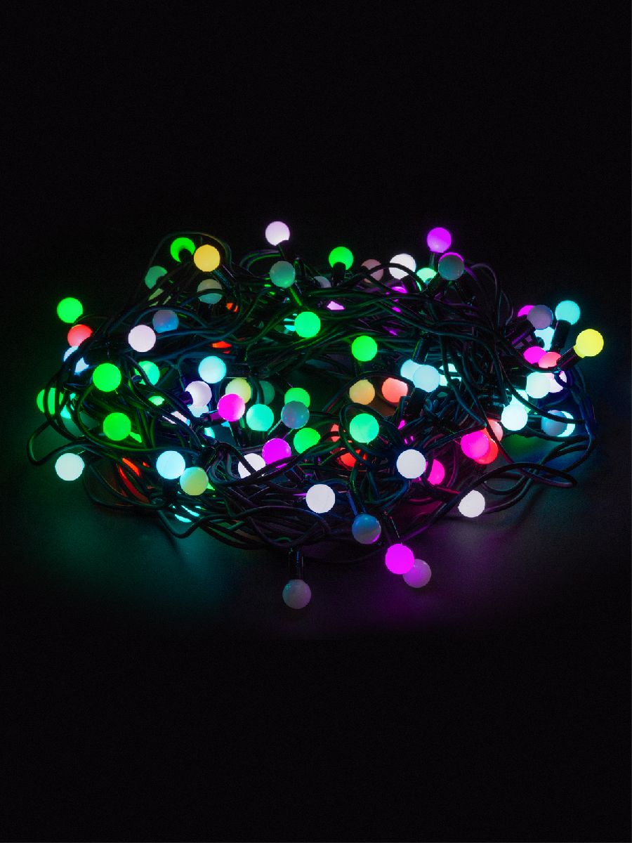 Уличная светодиодная гирлянда TDM Electric Шарики 250V разноцветная без мерцания SQ0361-0065