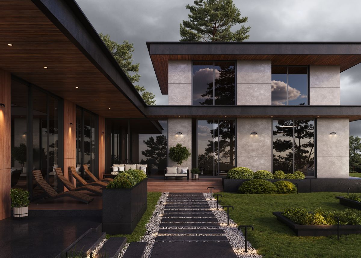 Ландшафтный светильник Maytoni Sleek O477FL-L4GF3K