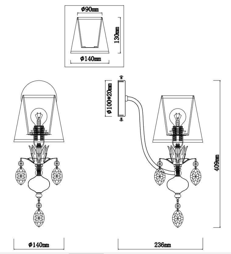 Бра Rivoli Domenica 2028-401 Б0038445