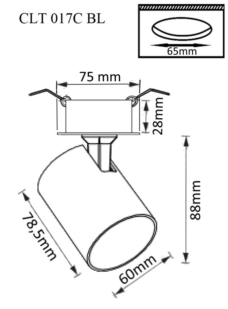 Спот Crystal Lux CLT 017 CLT 017C BL